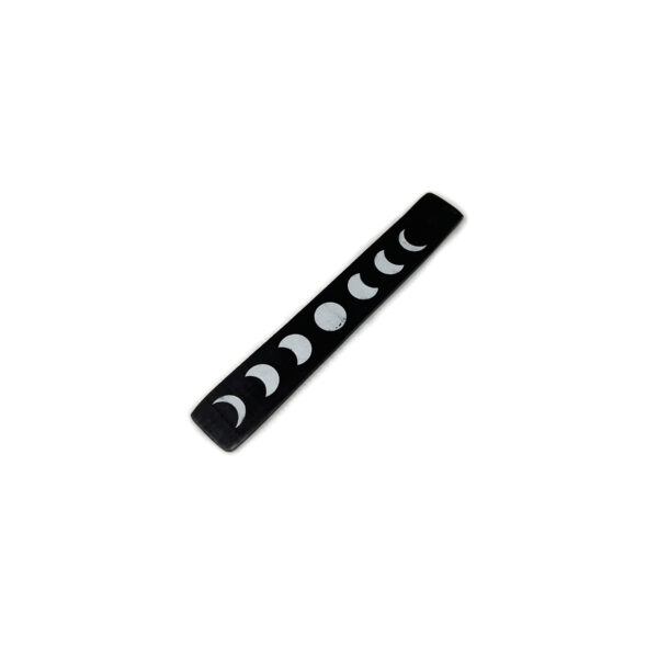 Shreyshti Wooden Incense holder / Ash catcher Phases of Moon Black (Pack of 12) approx. 10" for incense sticks, cones etc. - Image 3
